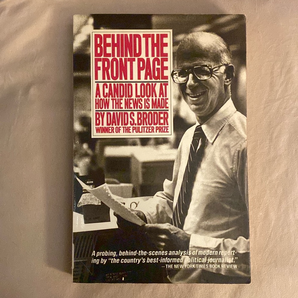 Behind the front page by David s Broder